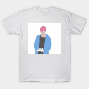 Jimin Spring Days Pink Hair Silhouette T-Shirt